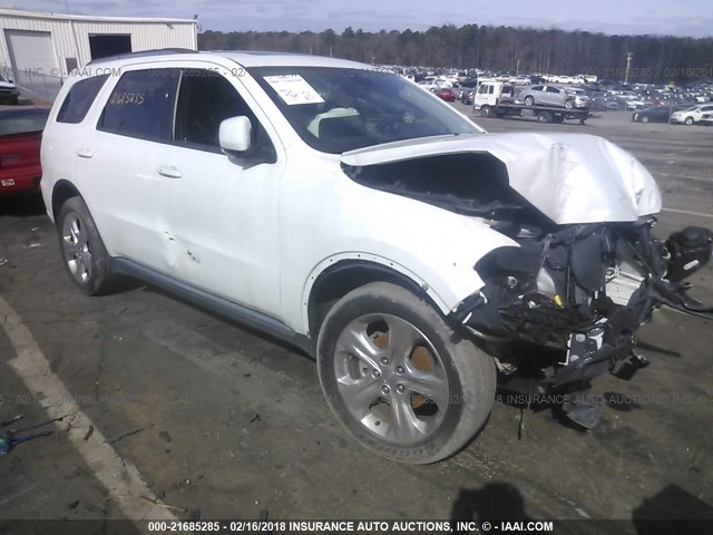 1C4RDJDG6EC586301 - 2014 DODGE DURANGO LIMITED WHITE photo 1