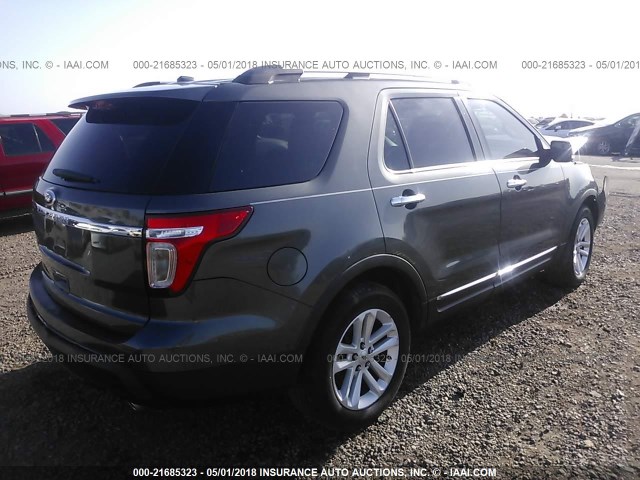 1FM5K7D86FGA69599 - 2015 FORD EXPLORER XLT GRAY photo 4