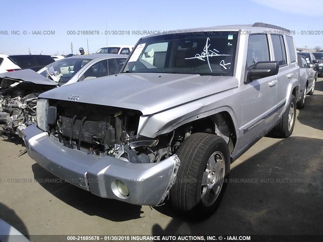 1J4RH4GK0AC144284 - 2010 JEEP COMMANDER SPORT SILVER photo 2