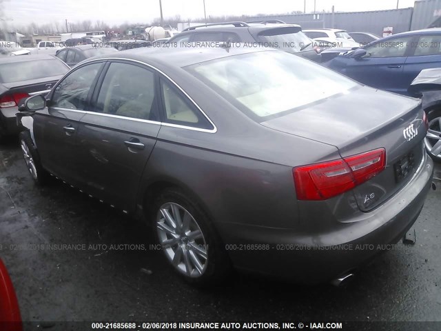 WAUDFAFC0DN086505 - 2013 AUDI A6 PREMIUM PLUS GRAY photo 3