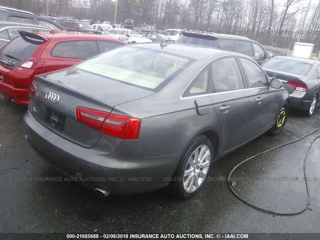 WAUDFAFC0DN086505 - 2013 AUDI A6 PREMIUM PLUS GRAY photo 4