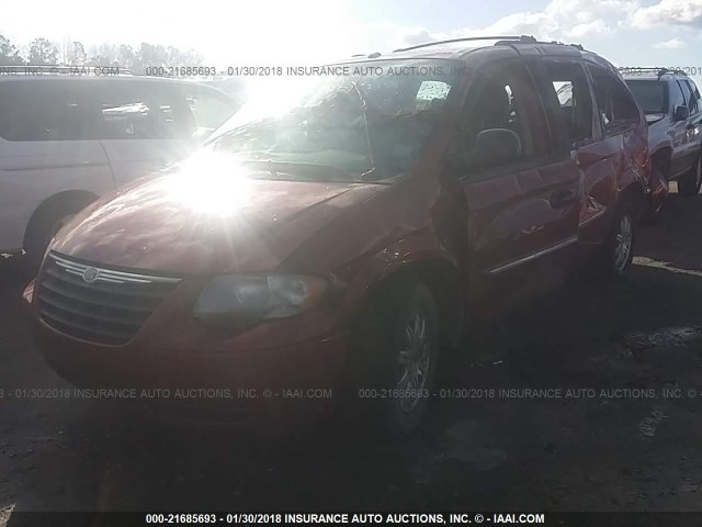 2A4GP54L57R184454 - 2007 CHRYSLER TOWN & COUNTRY TOURING RED photo 2