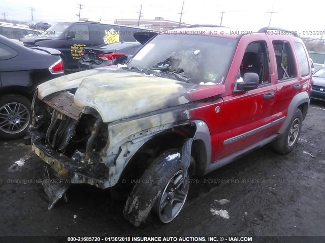 1J4GL48K25W550785 - 2005 JEEP LIBERTY SPORT Qırmızı foto 2