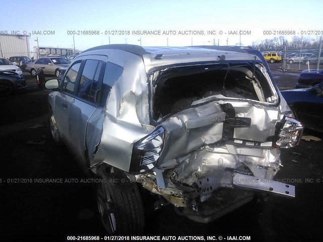 1J8FT47W48D521061 - 2008 JEEP COMPASS SPORT SILVER photo 6