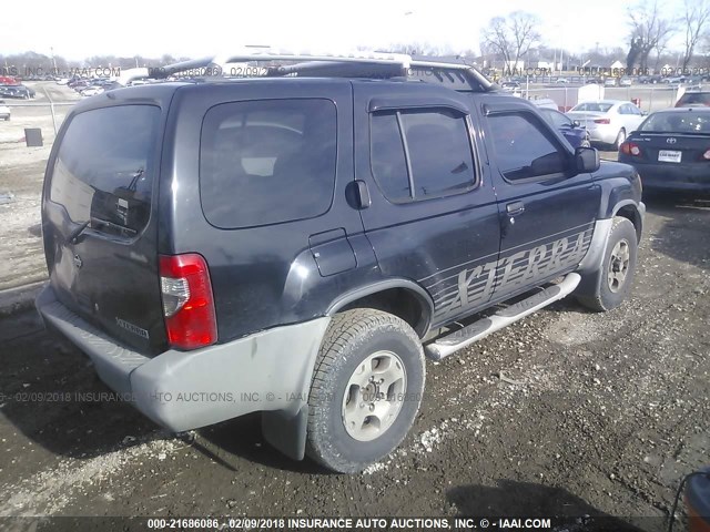 5N1ED28Y9YC605401 - 2000 NISSAN XTERRA XE/SE BLACK photo 4