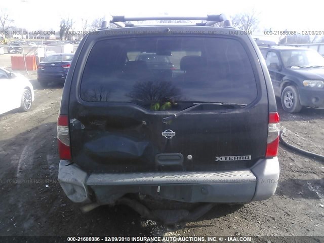 5N1ED28Y9YC605401 - 2000 NISSAN XTERRA XE/SE BLACK photo 6