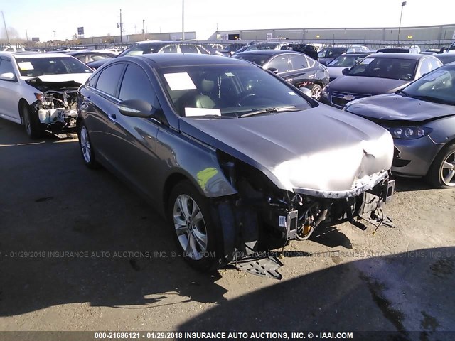 5NPEC4AC8DH654752 - 2013 HYUNDAI SONATA SE/LIMITED GRAY photo 1