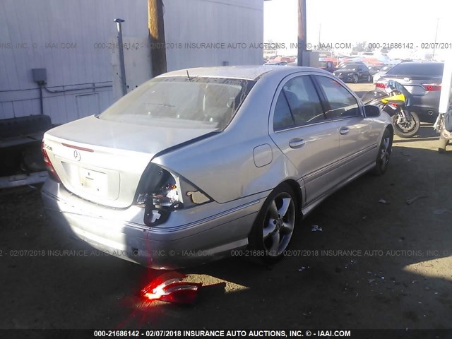 WDBRF52H66A907116 - 2006 MERCEDES-BENZ C GENERATION 2006 230 SILVER photo 4