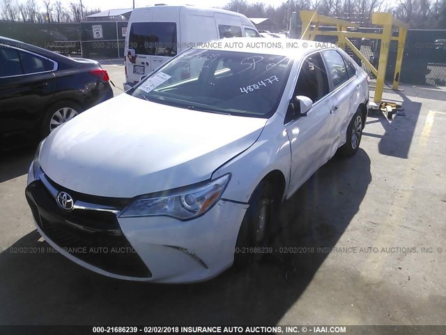 4T4BF1FK3FR480477 - 2015 TOYOTA CAMRY LE/XLE/SE/XSE WHITE photo 2