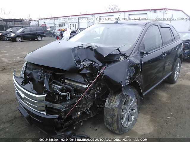 2FMDK4JC3ABB55732 - 2010 FORD EDGE SEL BLACK photo 6