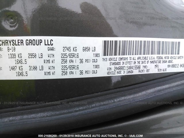 2A4RR8D15AR415508 - 2010 CHRYSLER TOWN & COUNTRY TOURING PLUS GRAY photo 9