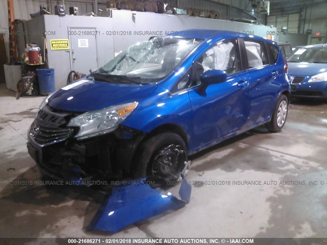 3N1CE2CP0FL403090 - 2015 NISSAN VERSA NOTE S/S PLUS/SV/SL/SR BLUE photo 2