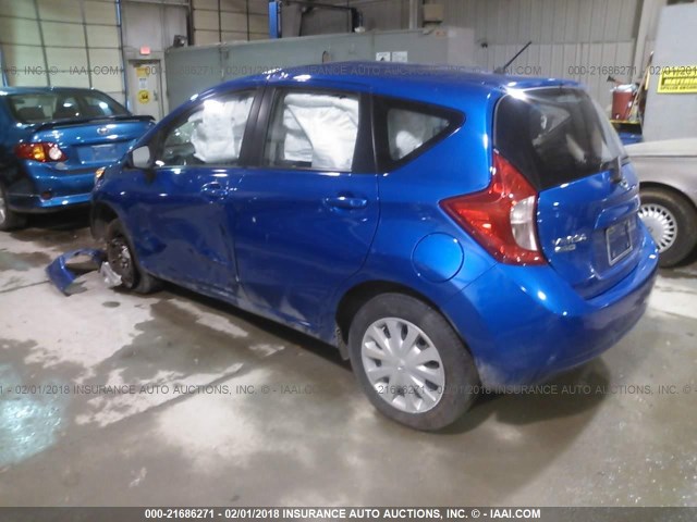 3N1CE2CP0FL403090 - 2015 NISSAN VERSA NOTE S/S PLUS/SV/SL/SR BLUE photo 3