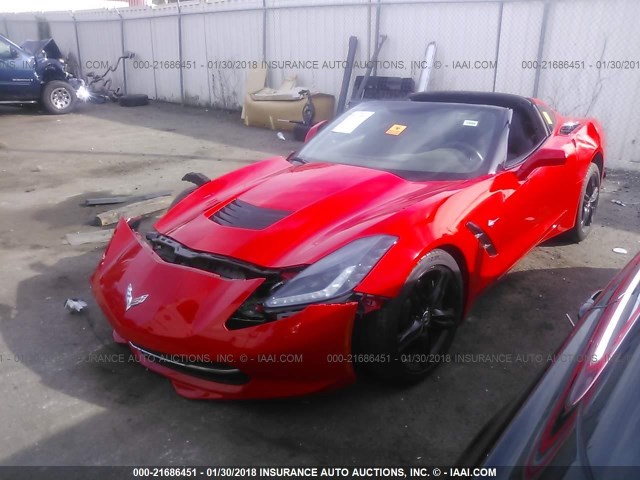 1G1YB2D7XH5114000 - 2017 CHEVROLET CORVETTE STINGRAY/1LT RED photo 2