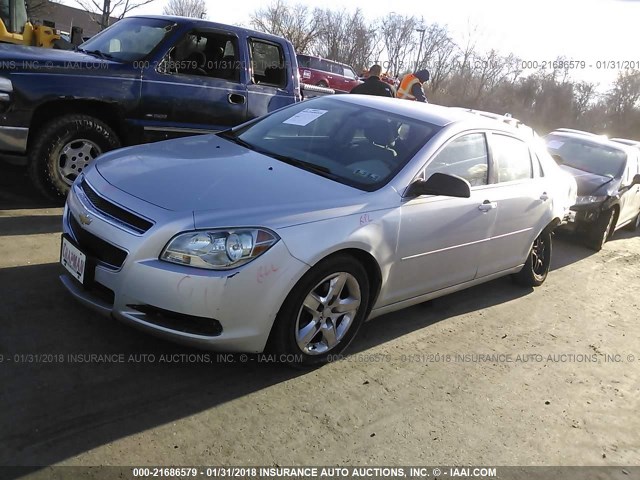 1G1ZB5E05CF254272 - 2012 CHEVROLET MALIBU LS ვერცხლისფერი ფოტო 2