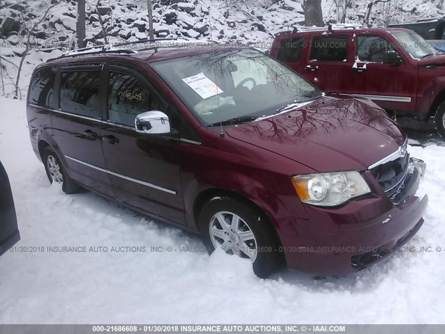 2A4RR8D14AR398572 - 2010 CHRYSLER TOWN & COUNTRY TOURING PLUS BURGUNDY photo 1