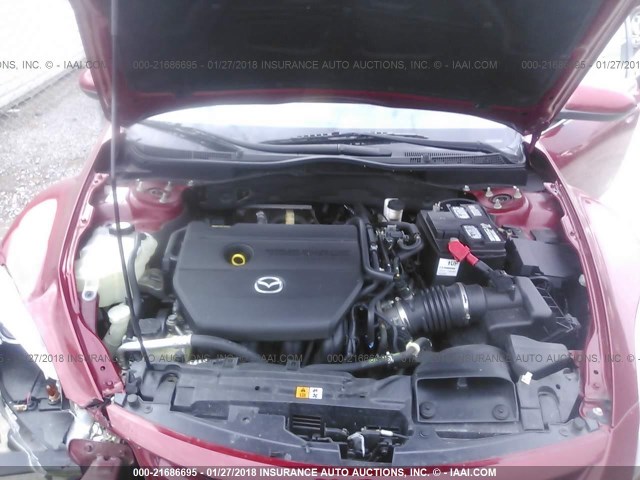 1YVHZ8BH0A5M51020 - 2010 MAZDA 6 I RED photo 10