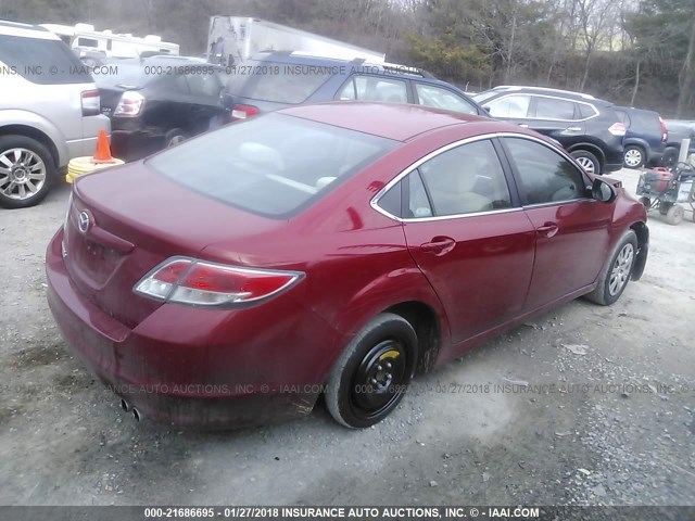 1YVHZ8BH0A5M51020 - 2010 MAZDA 6 I RED photo 4