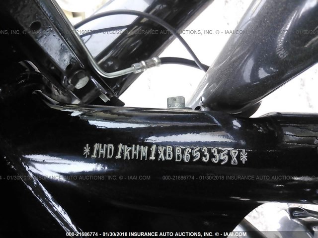 1HD1KHM1XBB653358 - 2011 HARLEY-DAVIDSON FLTRX 黑色 照片 10