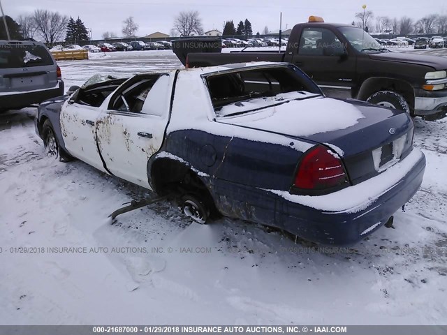 2FAFP71V68X167491 - 2008 FORD CROWN VICTORIA POLICE INTERCEPTOR BLUE photo 3