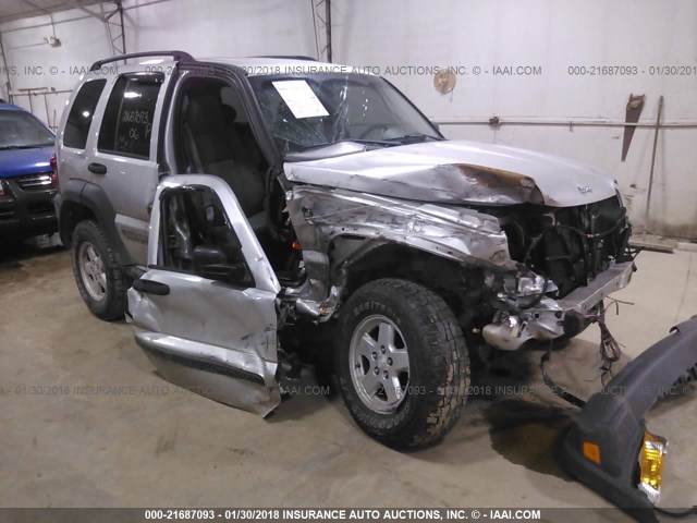 1J4GL48K26W193495 - 2006 JEEP LIBERTY SPORT 银色 照片 1