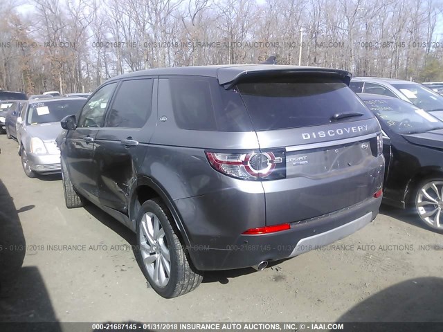 SALCT2BG1GH566439 - 2016 LAND ROVER DISCOVERY SPORT HSE LUXURY GRAY photo 3