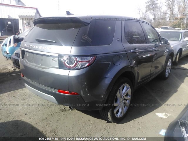 SALCT2BG1GH566439 - 2016 LAND ROVER DISCOVERY SPORT HSE LUXURY GRAY photo 4