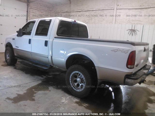 1FTNW21F1YED67152 - 2000 FORD F250 SUPER DUTY WHITE photo 3