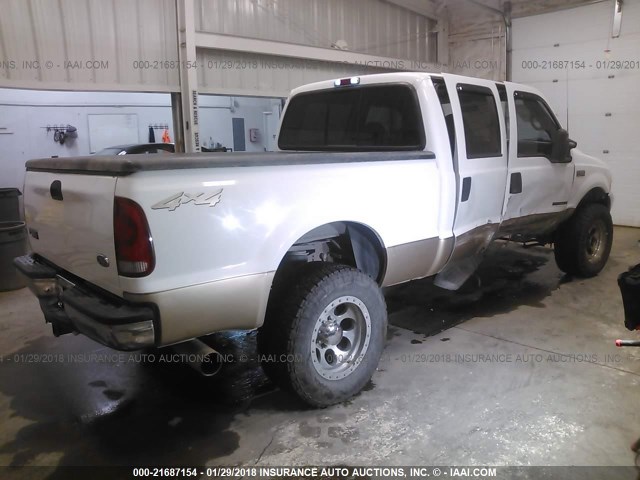 1FTNW21F1YED67152 - 2000 FORD F250 SUPER DUTY WHITE photo 4