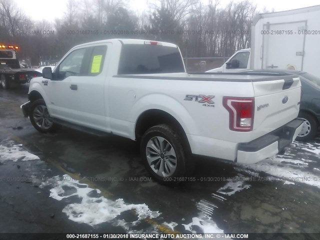 1FTEX1EP6HFB28040 - 2017 FORD F150 SUPER CAB WHITE photo 3