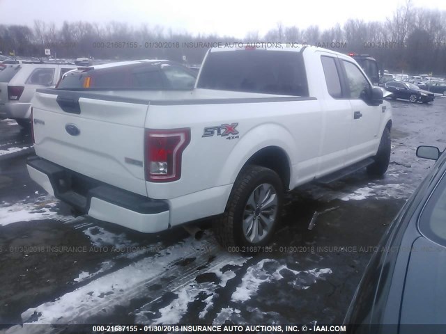 1FTEX1EP6HFB28040 - 2017 FORD F150 SUPER CAB WHITE photo 4