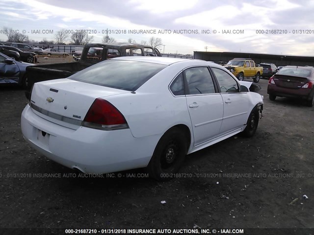 2G1WD5EM4A1260620 - 2010 CHEVROLET IMPALA POLICE WHITE photo 4