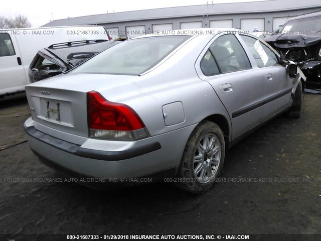 YV1RS61T542330671 - 2004 VOLVO S60 SILVER photo 4