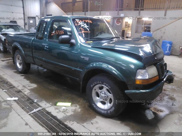 1FTZR15X4YPA16309 - 2000 FORD RANGER SUPER CAB GREEN photo 1