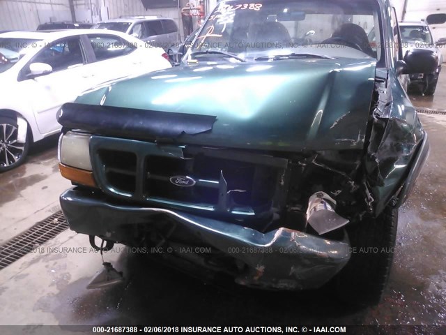 1FTZR15X4YPA16309 - 2000 FORD RANGER SUPER CAB GREEN photo 6