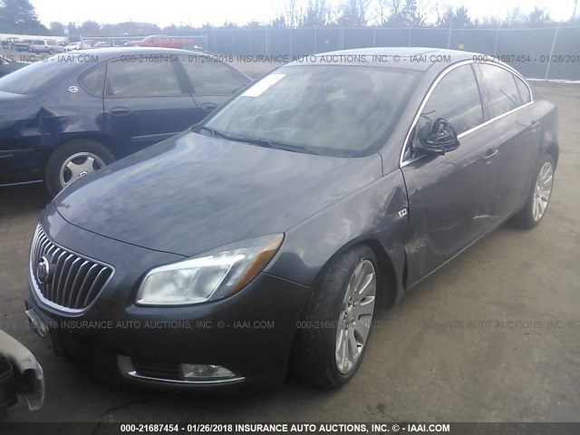 W04G15GV5B1102380 - 2011 BUICK REGAL CXL BLACK photo 2