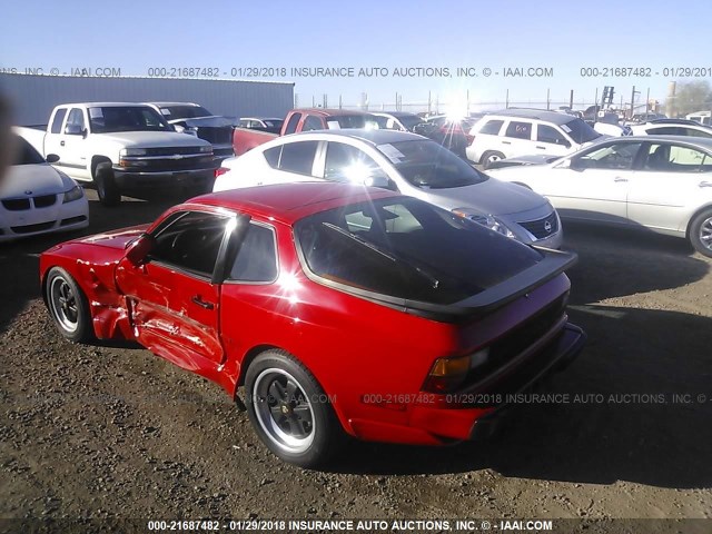 WP0AA0954GN151274 - 1986 PORSCHE 944 RED photo 3