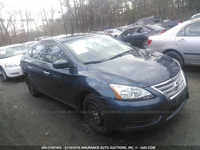 3N1AB7AP4FL682284 - 2015 NISSAN SENTRA S/SV/SR/SL Dark Blue photo 1