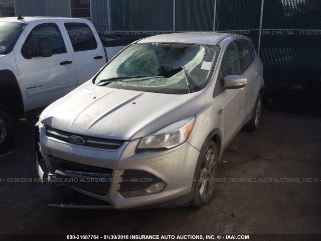 1FMCU0HX6DUC37329 - 2013 FORD ESCAPE SEL SILVER photo 2