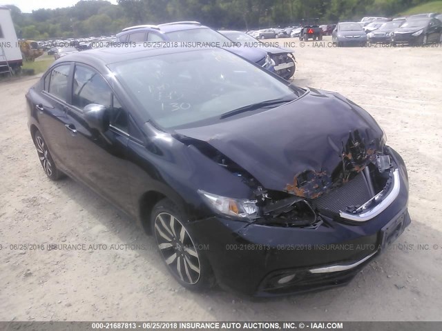 2HGFB2F98EH558835 - 2014 HONDA CIVIC EXL BLACK photo 1