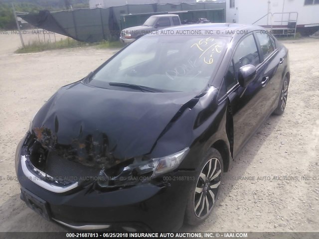 2HGFB2F98EH558835 - 2014 HONDA CIVIC EXL BLACK photo 2