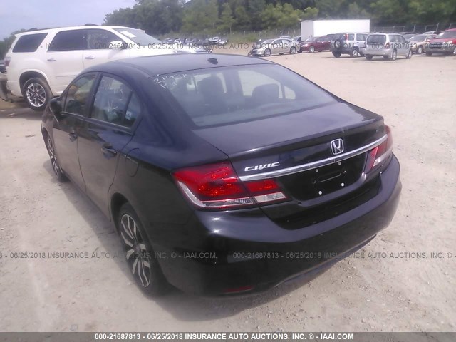2HGFB2F98EH558835 - 2014 HONDA CIVIC EXL BLACK photo 3