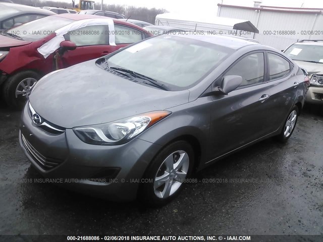 5NPDH4AE0BH040774 - 2011 HYUNDAI ELANTRA GLS/LIMITED GRAY photo 2