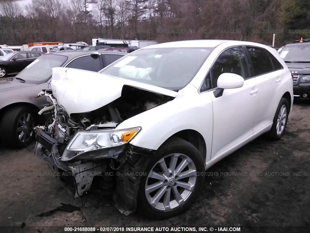 4T3BA3BB8BU026804 - 2011 TOYOTA VENZA WHITE photo 2