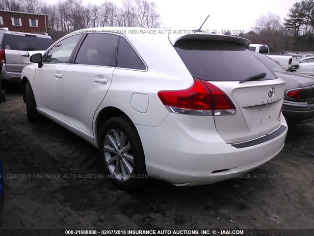 4T3BA3BB8BU026804 - 2011 TOYOTA VENZA WHITE photo 3