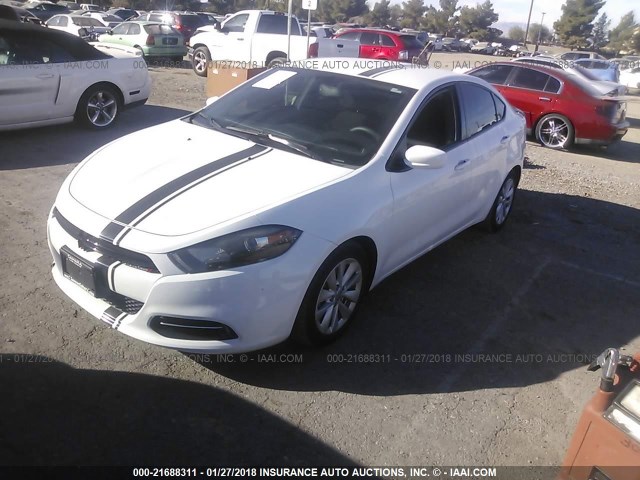 1C3CDFBB3ED883681 - 2014 DODGE DART SXT WHITE photo 2