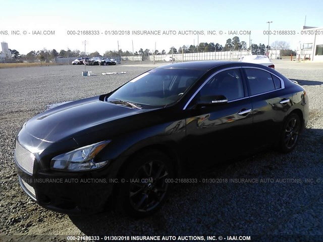 1N4AA5AP8CC830616 - 2012 NISSAN MAXIMA S/SV BLACK photo 2