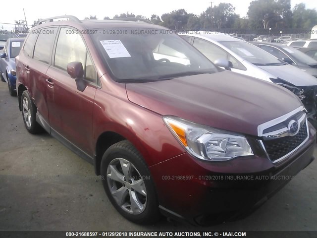 JF2SJADC2FH561294 - 2015 SUBARU FORESTER 2.5I PREMIUM წითელი ფოტო 1