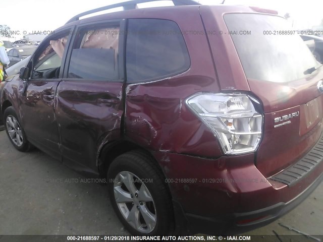 JF2SJADC2FH561294 - 2015 SUBARU FORESTER 2.5I PREMIUM წითელი ფოტო 6