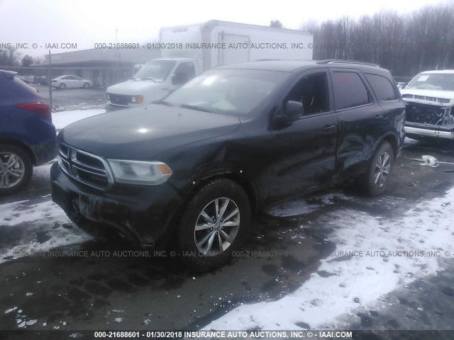 1C4RDJDG3EC481618 - 2014 DODGE DURANGO LIMITED BLACK photo 2